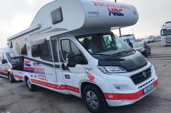 Salah satu mobil pendukung tim pabrikan Honda untuk Reli Dakar 2019