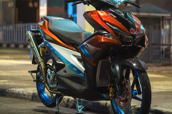 Bukan sekedar tampang racing, Yamaha Aerox ini upgrade mesin speknya gahar
