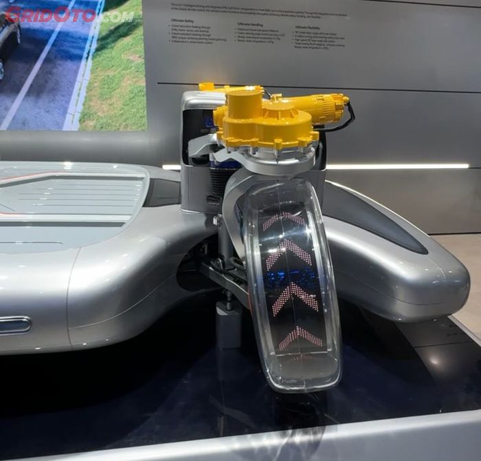 Sudut belok roda bisa mencapai 90 derajat