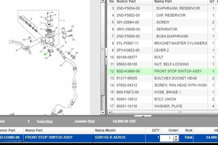 Part yang bermasalah pada Yamaha freego dan Aerox