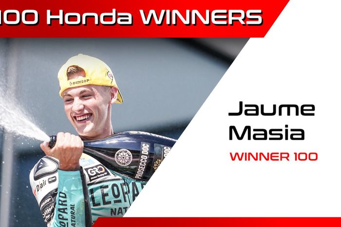 Di Moto3 Aragon 2020, Jaume Masia pembalap ke-100 yang menang bersama Honda