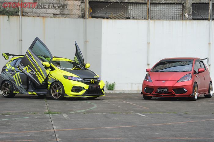 Duo Honda Jazz Bergaya Supercar, Pintu Gunting Hingga Muka Lamborghini