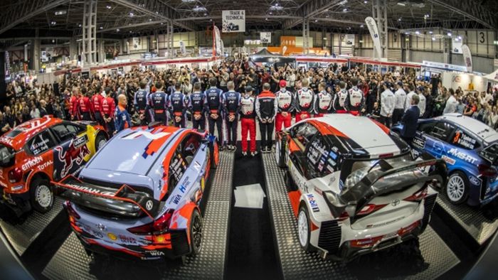 Suasana launching tim reli di Birmingham, Inggris, menjelang WRC 2019