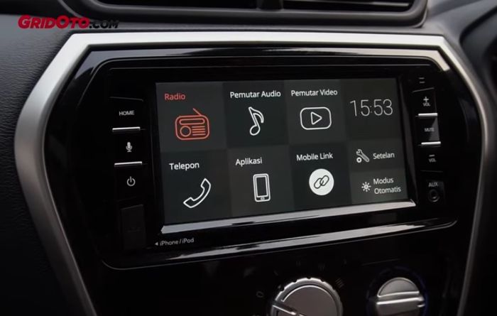 Head Unit Datsun GO T Active memiliki fitur konektivitas lebih lengkap