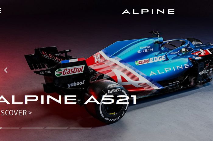 Mobil Alpine A521 diharapkan bisa membawa pembalap tim Alpine naik podium di balap F1 2021