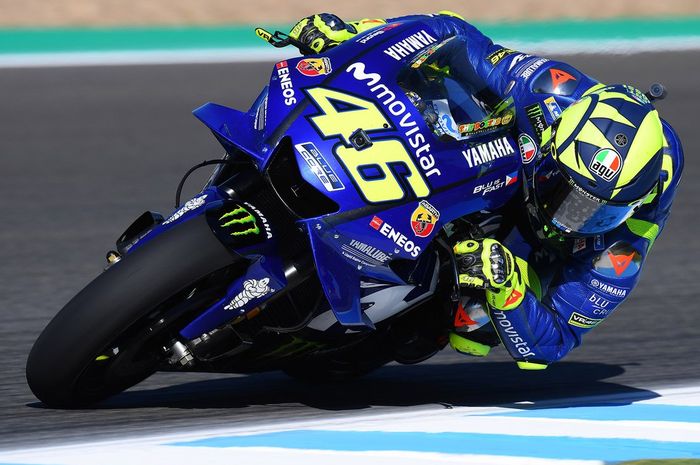 Valentino Rossi memimpin start barisan keempat MotoGP Spanyol di sirkuit Jerez