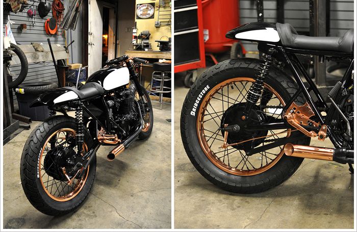 Honda CB550F &ldquo;Patina&rdquo; cafe racer besutan Alex Martion dan Kott Motorcycles