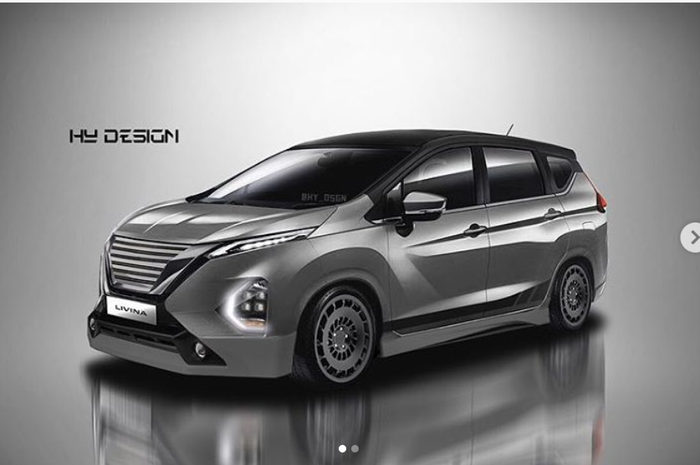 Modifikasi digital All New Nissan Livina dengan gaya gril beda