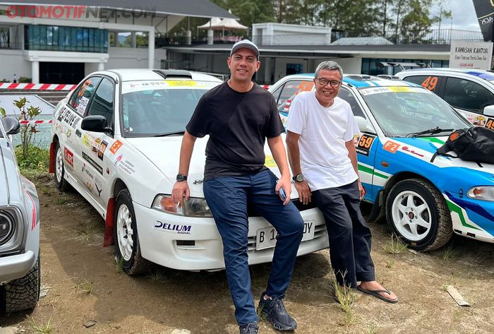 Shammie Zacky Baridwan dirinya ikut dalam ajang Kejuaraan Nasional Rally Danau Toba, ditemani Co-Drivernya, Ade Ramadhan.