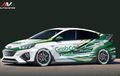 Hyundai Ioniq Grab Electric, Body Melar, Sporty Dengan Tulisan di ban