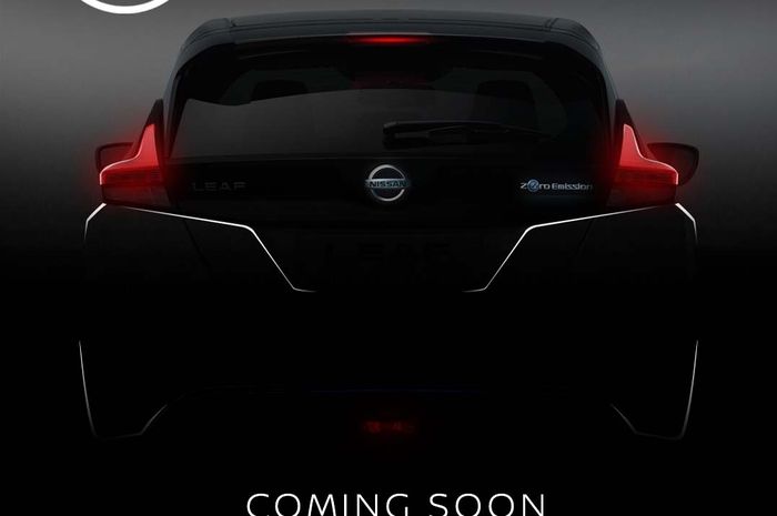 Foto siluet mobil listrik terbaru yang diduga Nissan LEAF