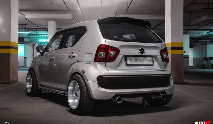 Tampilan belakang modifikasi Suzuki Ignis bergaya sporty