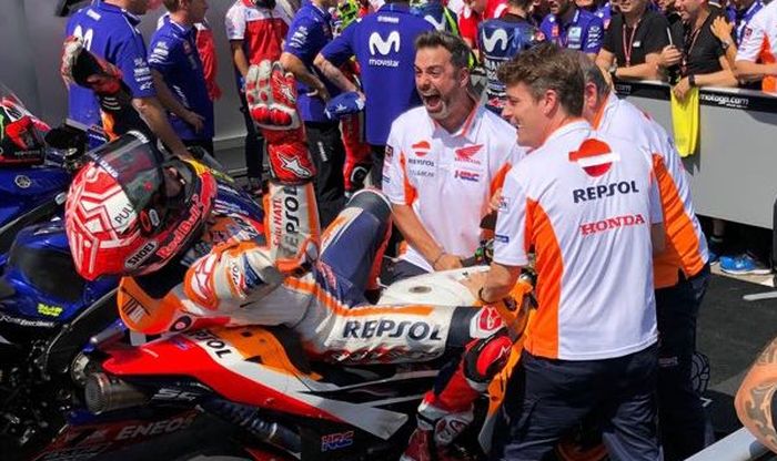 Marc Marquez berhasil menjadi juara di MotoGP Jerman 2018