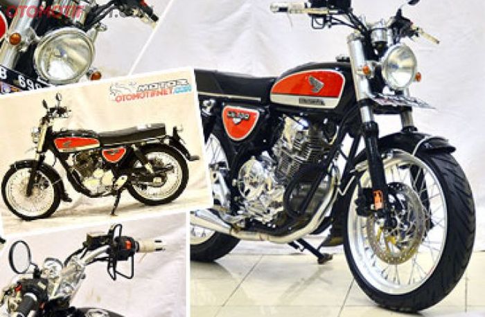 Yamaha Scorpio gaya Honda CB100 lawas
