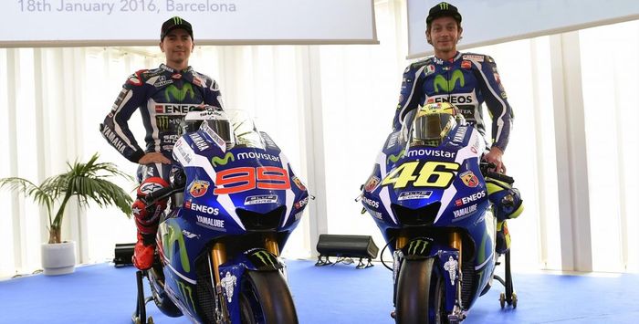 Jorge Lorenzo dan Valentino Rossi tahun 2016