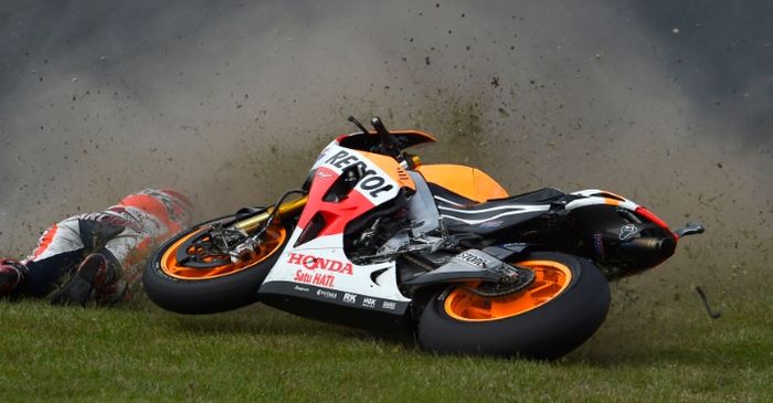 Marquez tidak dapat menyelesaikan balapan di Phillip Island tahun 2014 lalu