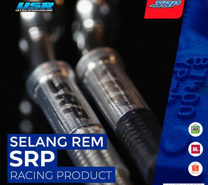 Slang rem terbaru dari SRP Racing Product punya pilihan warna Black Carbon dan Silver Carbon