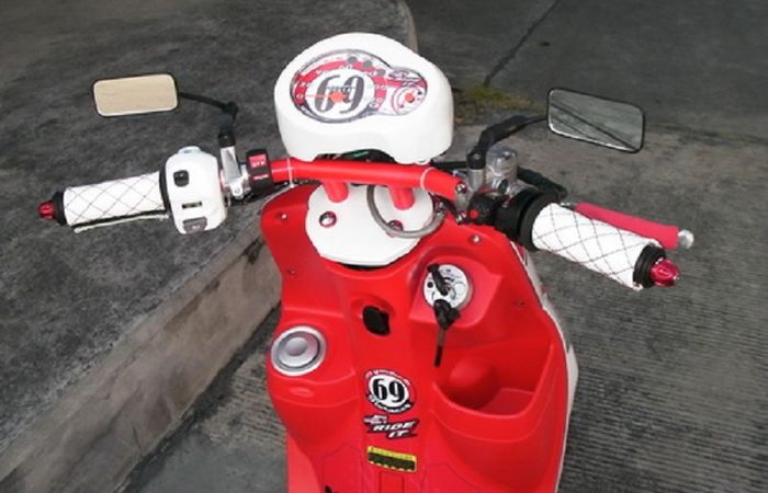 Tampilan unik pada kokpit Mio Fino 