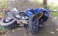 Yamaha R15 V3 Terkapar, Kondisi Upside Down Melengkung Bikin Ngilu