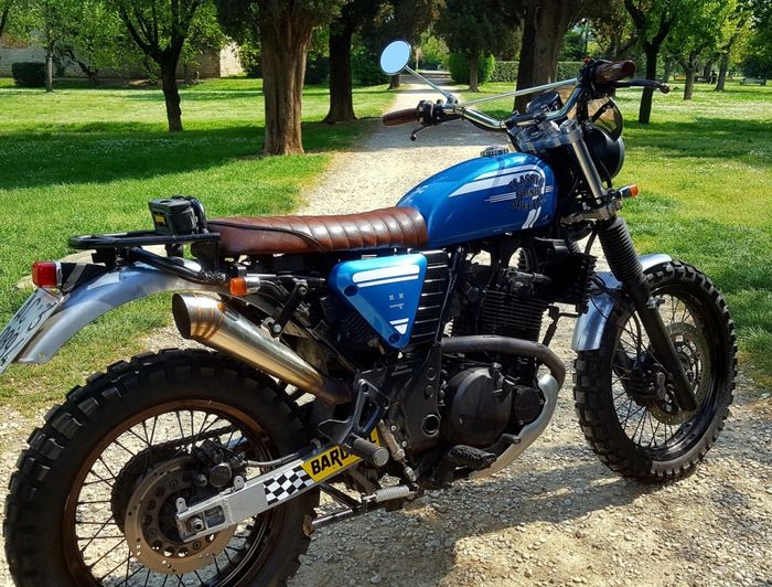 Suzuki XF650 custom scrambler besutan Marco Provvedi