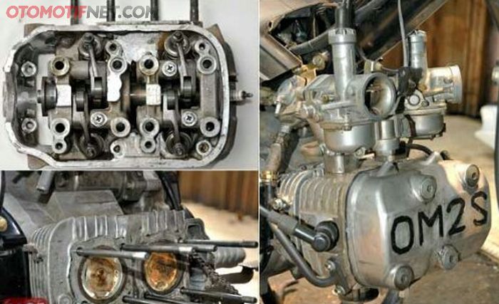 Bengkel spesialis modifikasi mesin motor OM2S, mau dibikin berapa silinder bisa aja.