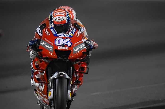 Pembalap tim Mission Winnow Ducati, Andrea Dovizioso, berhasil menempati posisi pertama di MotoGP Qatar 2019.