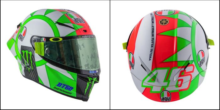 Livery baru helm Valentino Rossi khusus untuk MotoGP Italia 2018