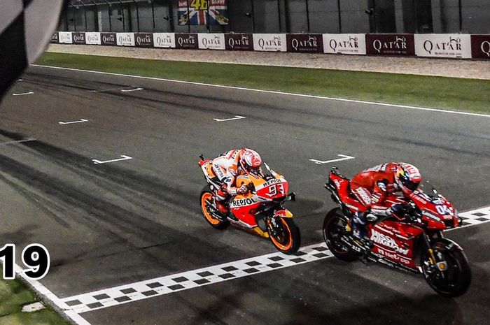 Selisih waktu MotoGP Qatar tahun lalu dan musim ini lebih mepet dari 0,461 detik jadi 0,023 detik