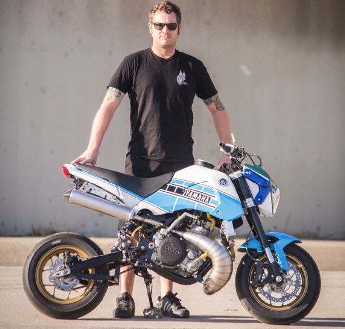 Honda Grom dengan engine swap Yamaha YZF250 milik Jesse Davis