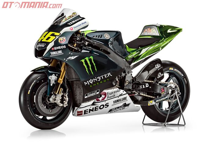 Renderan Yamaha YZR-M1 dengan Monster Energy sebagai sponsor utama
