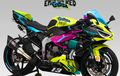 Ninja ZX-6R Berkonsep Dystopia, Warna Serba Nabrak, Knalpotnya Ganda