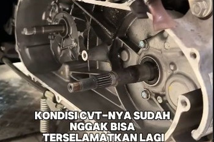 Belum ada 2 ribu Km, CVT Honda BeAT ini sudah terbakar 