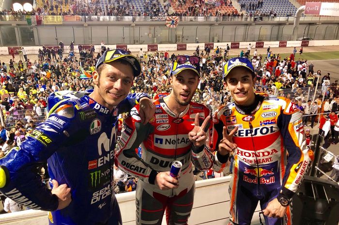 Pemenang MotoGP Qatar 2018, Andrea Dovizioso, Marc Marquez, Valentino Rossi