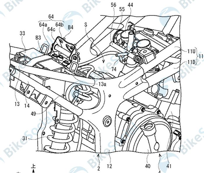 Konstruksi di bawah tangki, diduga sebagai jalur air ram menuju airbox