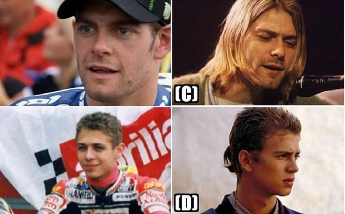 Mirip enggak nih pembalap MotoGP dengan aktor dan penyanyi dunia?