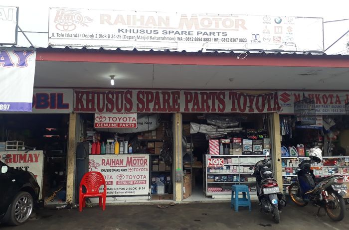 Raihan Motor, Toko Sparepart Toyota