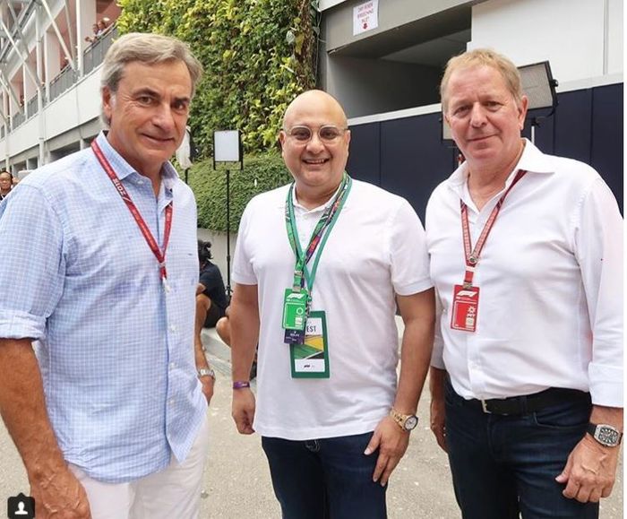 Irwan Mussry bersama dengan komentator F1, Martin Brundle