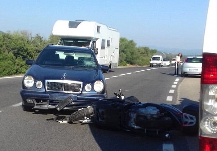 Kondisi motor yang dikendarai George Clooney