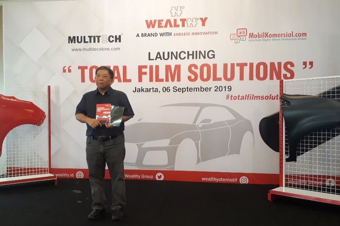 CEO PT Welty Indah Perkada, Arief Hidayat saat launching produk terbaru dari Wealthy, Jumat (6/9/2019).