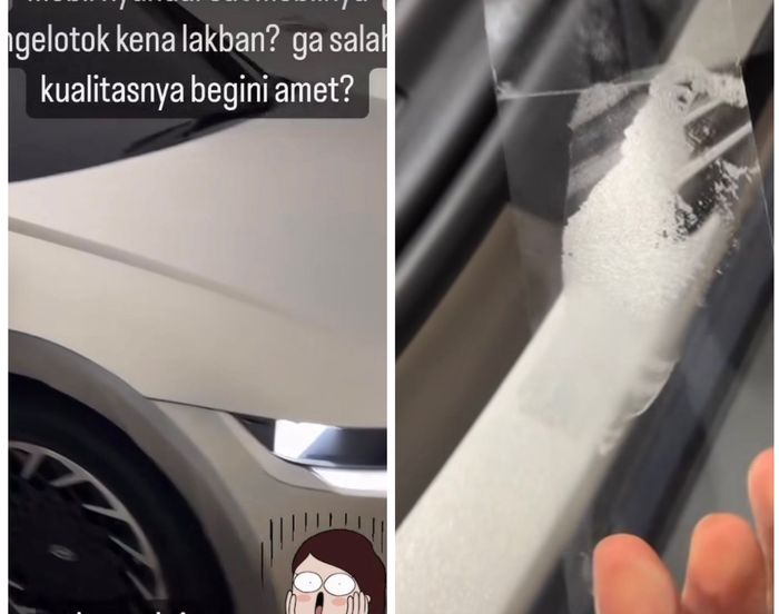 Pemilik Hyundai Ioniq 5 curhat soal cat mengelupas terkena lakban