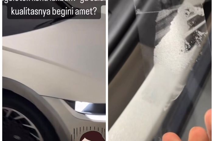 Pemilik Hyundai Ioniq 5 curhat soal cat mengelupas terkena lakban