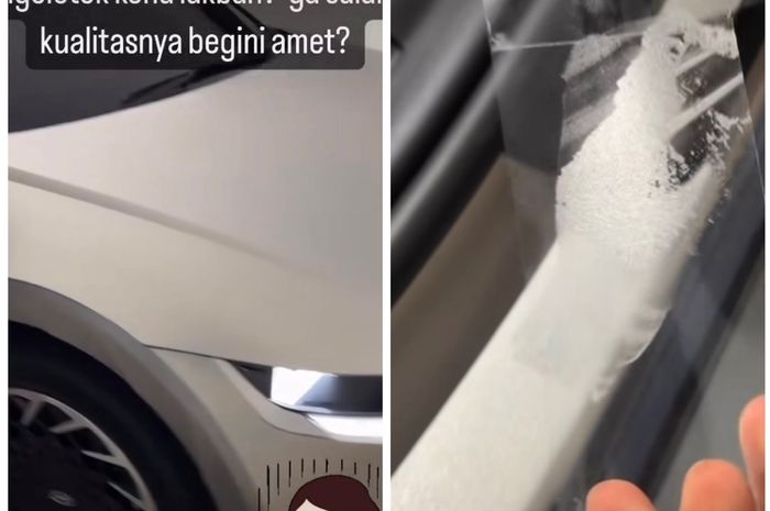 Pemilik Hyundai Ioniq 5 curhat soal cat mengelupas terkena lakban