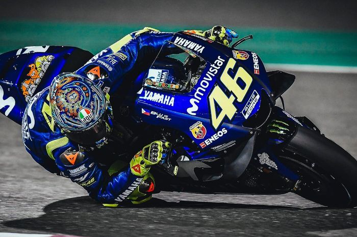 Valentino Rossi terlempar di 10 besar di hari kedua tes pramusim MotoGP 2018 di Qatar