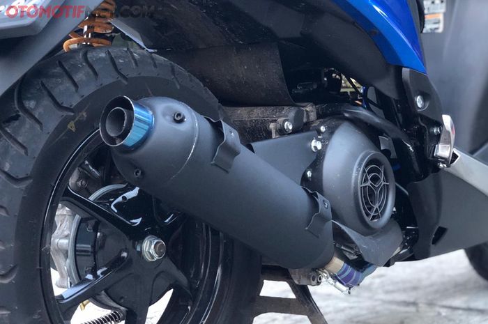 Knalpot aftermarket Mio M3 bisa terpasang di FreeGo