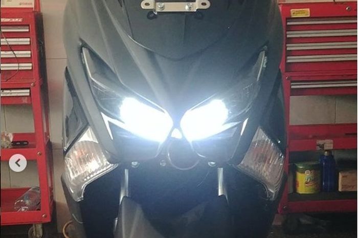 Yamaha NMAX menggunakan lampu Aerox 155