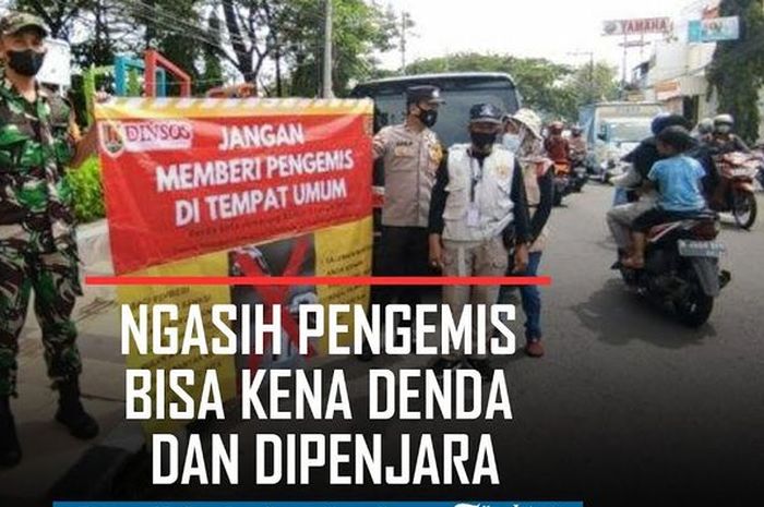 Memberikan uang kepada pengemis dan pengamen di jalan terancam denda dan penjara di Semarang