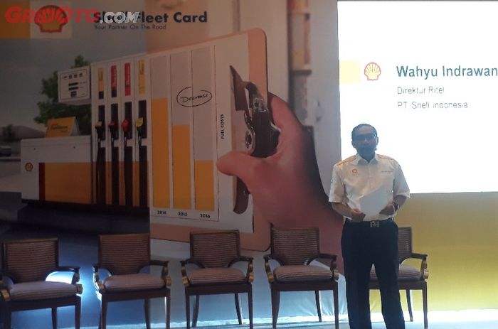 Wahyu Indrawanto saat peluncuran Shell Fleet Card prabayar di Jakarta