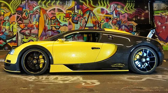 Oakley Design Sukses Ubah Bugatti Veyron Jadi Makin Sporty Kombinasi Warna  Kuning dan Hitam - GridOto.com