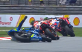 Video Andrea Iannone Crash di Lap 1 MotoGP Malaysia 'Gara-gara' Aksi Marc Marquez