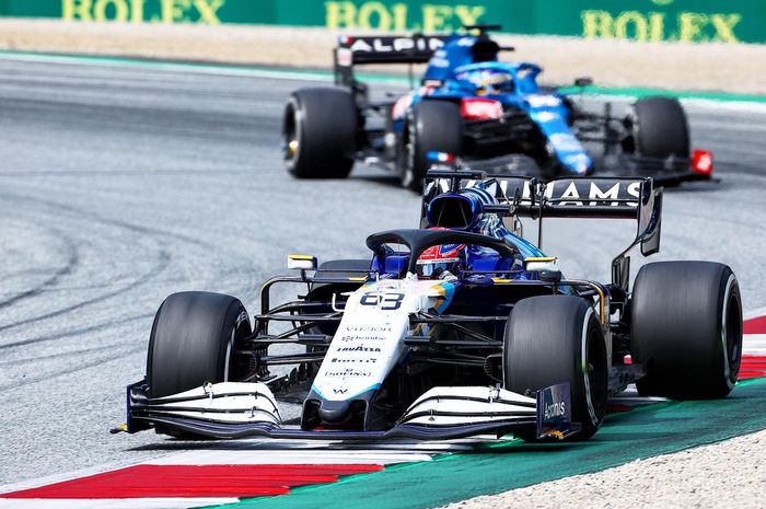 George Russell hampir mendulang point pertamanya untuk tim Williams di F1 Austria 2021